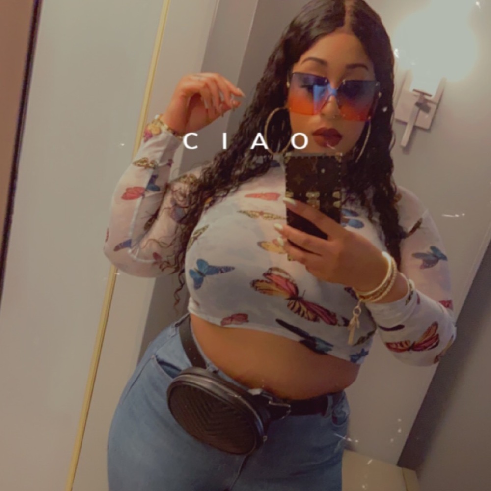 Butterfly long sleeve blouse